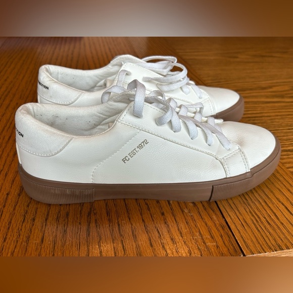 French Connection Becka Two Tone Creamy White & Brown Bottom Sneakers Size 8.5 - Picture 8 of 8